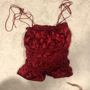 Reformation Viviana silk top size S